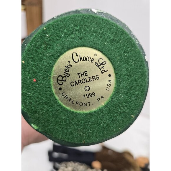 Vintage Byers Choice Victorian Santa With Bottle Brush Christmas Tree - Picture 6 of 8